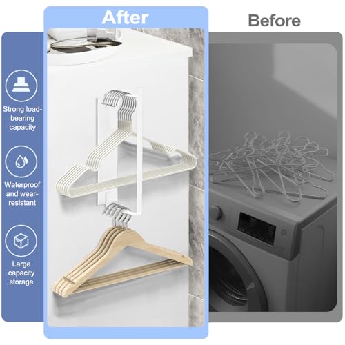 Magnetic Hanger Holder for Laundry Room, 1-Pack, White - color: White