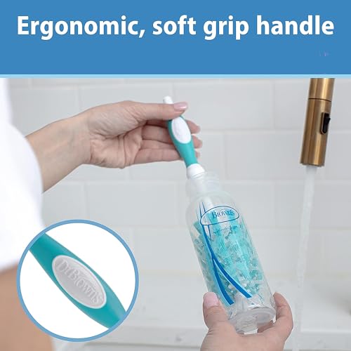 Dr. Brown's Silicone Cleaning Brush Set with Bottle, Spout, and Straw Brush, 3-Pack + Deluxe Baby Bottle Cleaning Brush