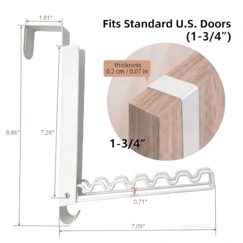 Over The Door Drying Rack, Double Folding Portable Hanging Organizer, Space Saving No Drilling Design for Laundry Bathroom Bedroom Closet, 2 Pack, White - color: 2-white