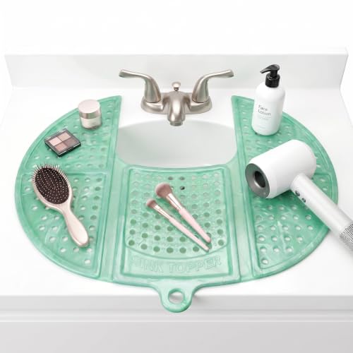 Sink Topper Bathroom Sink Cover for Counter Space, Standard Green - color: Emerald Green, size: Standard
