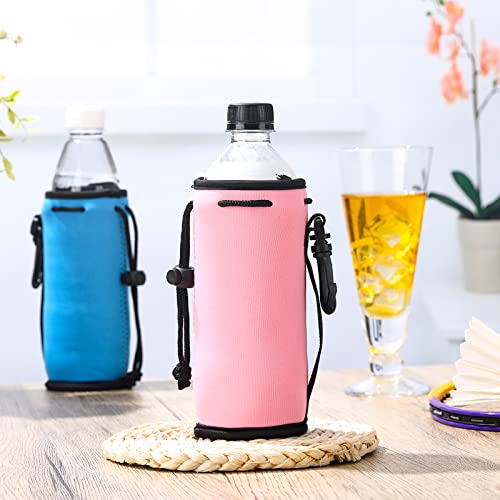 Baderke 10 Pcs Neoprene Water Bottle Cover Sleeves Non Slip Insulators Beverage Bottle Can Sleeves Covers 16 17 oz Coolers Holder