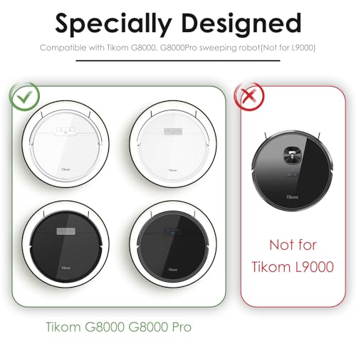 (12 Pieces) HEPA Filter Compatible With Robotic Vacuum Tikom G8000/ G8000 Pro, Robot Vacuum Cleaner Filter Kit, Replacement Parts 12 Filters Accessory Kit - color: G8000 Kit 12pcs