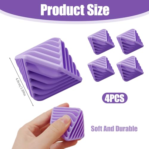 4 Pcs Reusable Laundry Anti Static Balls,Cube Agitator Balls (Purple) - color: Purple