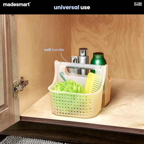 madesmart Shower Tote with Soft Grip Handle, Frost - color: Frost, size: Small