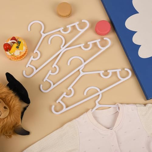 Nursery Baby Hangers with Clips - color: White