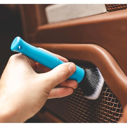 Detail Factory - Synthetic Detailing Brush Set - Ultra-Soft Interior Car Cleaning Brushes for, Screens, Emblems, & Tight Spaces - Light Blue - color: Light Blue