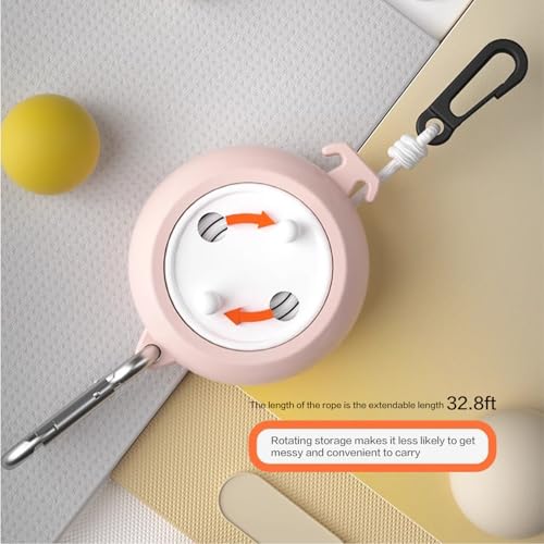 Portable Retractable Clothesline for Travel - Adjustable Stainless Steel Hooks, Compact Indoor/Outdoor Laundry Drying - color: Pink B