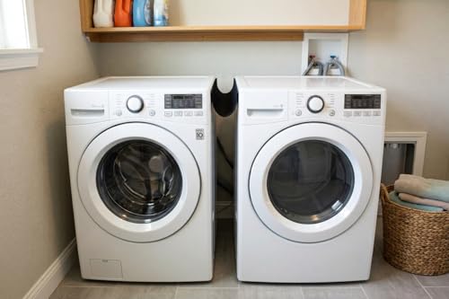 Washer Dryer Gap Cover - Large - Fits Up To 6 Inch Gap (Black) - color: Black