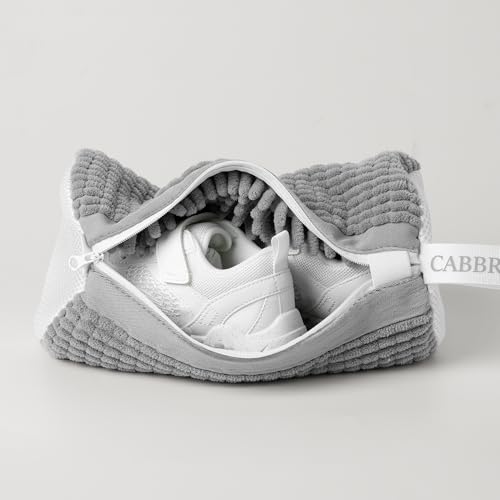 Shoe Washing Machine Bag, 2pcs Cabbirx Laundry Shoe Bag for Washer and Dryer Reusable, 360° Deep Cleaning With Durable Zipper, Washer Balls Included, Medium Size for Kids (Gray, Medium) - color: Gray, size: Medium
