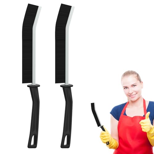 2Pcs Crevice Cleaning Brush, Multifunctional Hard Bristle Brush for Narrow Spaces, Cleaning Tool for Toilet, Faucets, Grout