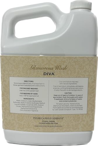 Tyler Glam Wash Laundry Detergent, Diva, Liquid, 64 Fl Oz (Half Gallon) HE Safe