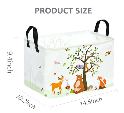 Woodland Animal Storage Basket Gift Storage Basket for Kid Room, Home and Kitchen Storage - color: Bear tree