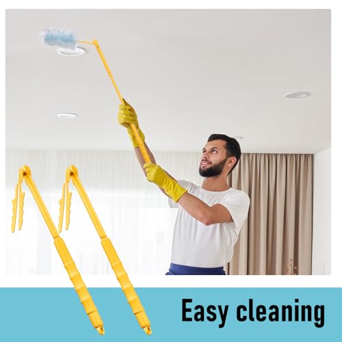 Colingmill 4 Pack Replacement Duster Handles, 3 Ft Extendable, Yellow - color: Yellow