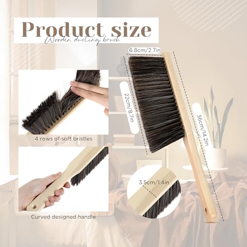 Tioncy 8 Pieces Wooden Dust Brush Bulk Hand Broom Bench Brush