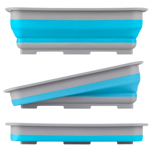 Wakeman Collapsible Bucket for Cleaning Supplies, Blue, 7.27L - color: Blue, size: 1-Pack