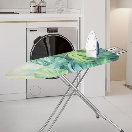 Tropical Palm Tree Homes Replacement Ironing Board Cover with Extra Thick Pad, Standard (Fits Large Boards 15 x 54 inch) Elasticated, Scorch Resistant, Durable - color: 0 Tropical Palm Tree