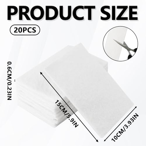 20PCS White Scrub Pads, Non Scratch Scrubbing Pads Non Woven Scouring Pads