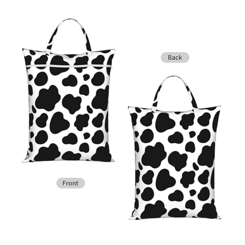 Cows Print Travel Laundry Bag Washable Dirty Clothes Bag for Gym - color: Cows Print