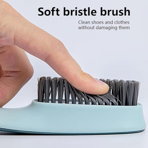 Shoes Cleaning Brush, Soft Bristle Handheld Scrubbing Brush–Multifunctional Cleaning Tools for Shoes, Laundry, Tile, Bathtub(Blue)