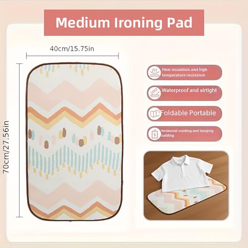 Portable Ironing Mat Blanket Heat Resistant Tabletop Ironing Pad for Countertop, Washer or Dryer, Foldable Travel Ironing Board Alternative for Small Spaces and Iron Anywhere Use (Yellow,Medium) - color: Yellow, size: Medium