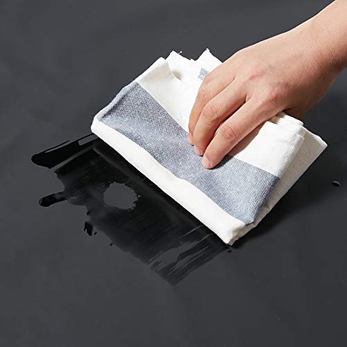 Waterproof Rubber Vinyl Adjustable Dishwasher Apron w/ 2 Pockets Work Apron - color: Black