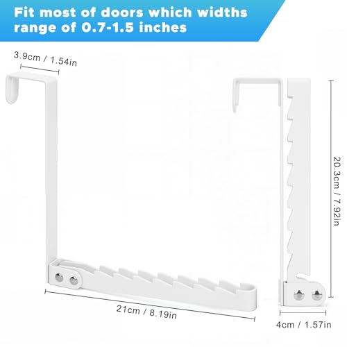 FYY Over The Door Hooks Hanger, 1 Pack Collapsible Folding Over Door Clothes Drying Rack Space Saving Laundry Hanging Storage Hook for Clothing, Coats, Towels for Bedroom Bathroom White - color: White, size: Long: 7.92 inch, style: 1 Pack