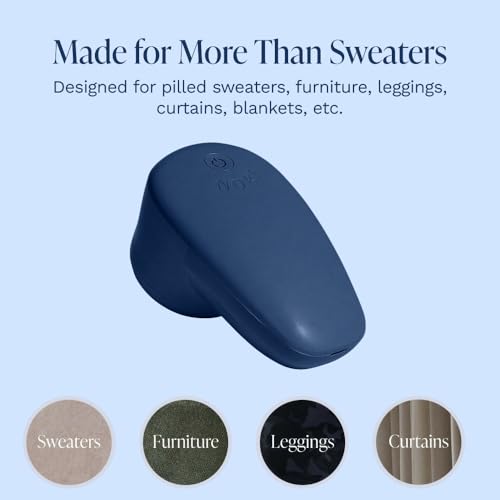 Nori Trim Fabric Shaver - Lint Remover for Clothes & Furniture - Navy - color: Navy