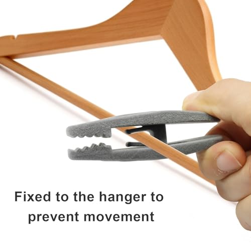 Velvet Hanger Clips, Gray, 40 PCS - color: Gray