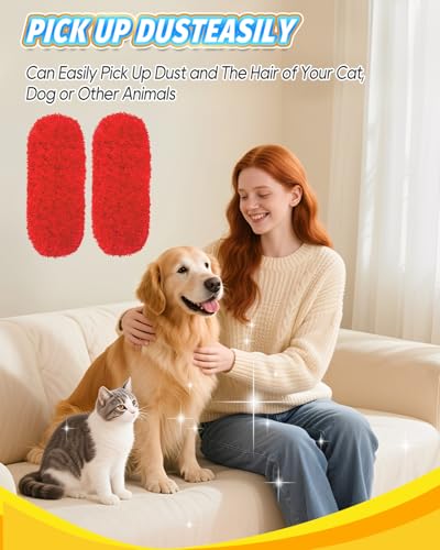 KEEPOW 2Pc Microfiber Duster Refills Compatible with OXO Good Grips Duster - color: Red-2 Pack