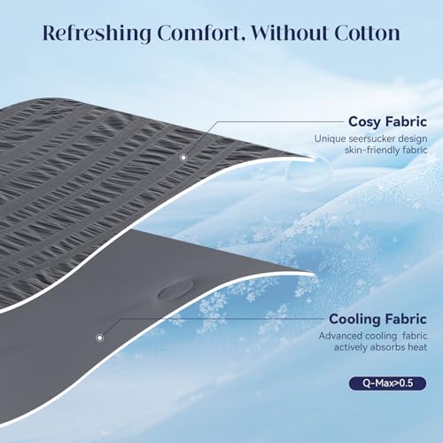 GEMBED Summer Cooling Blanket for Hot Sleepers - Throw Size, 50"x70" - color: Grey, size: Throw (50"x70")
