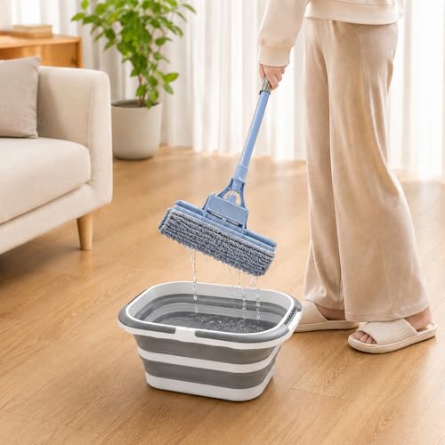 Cididu 2 Pack Collapsible Tub with Handle, Rectangular Handy Basket/Bucket, 8.5L Portable Outdoor Picnic Basket Crater, Foldable Camping Sink, Wash Basin for Washing Dishes, Hiking and Home
