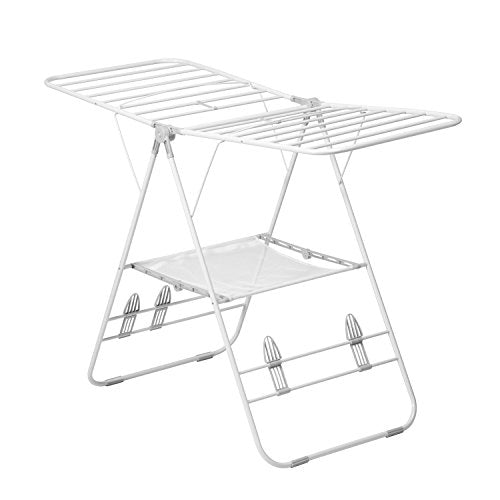 Honey-Can-Do Heavy-Duty Gullwing Clothes Drying Rack, 50 lb, White - color: White, size: 57" W