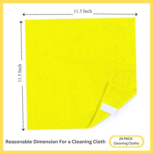 Microfiber Cleaning Cloth for Kitchen & households, Towels for Cars - color: Yellow