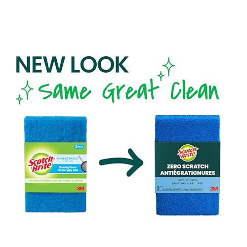 Scotch-Brite Zero Scratch Scouring Pad, 3 Pack - size: 3 Pack
