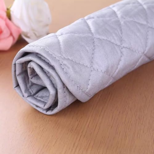 Portable Silver Coated Ironing Pad,31.5 x 18.9 Inch Thick Cotton Heat Resistant Ironing Mat,Non-Slip Quilted Ironing Board Cover for Laundry Room Travel & Home