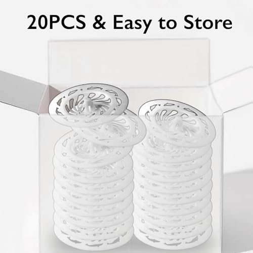 20PCS Disposable Sink Drain Strainer for Bathroom Bathtub Kitchen, Universal Hair Catcher Shower Drain Cover Fits Drain Holes Over 2.2in, Reusable PP Material (3.7 x 3.7 x 0.32 inches(20PCS))