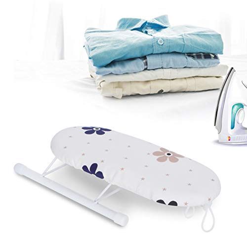 Iron Board Small,Tabletop Ironing Board Zifira Table Arm,Ironing Boards Mini Ironing Board Foldable Sleeve Cuffs Collars Ironing Table for Home Travel UseFashion Square Grid(Clusters of Flowers)