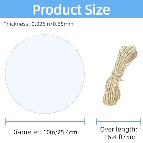 10 Inch Metal Sublimation Ornament Blanks, Unfinished Round Aluminum Sign Blank, Sublimation Door Hanger Blanks, DIY Decorative Door Hanger, Sublimation Metal Sign Blanks for Yard, Garden (10 pcs) - size: 10inch-10pcs