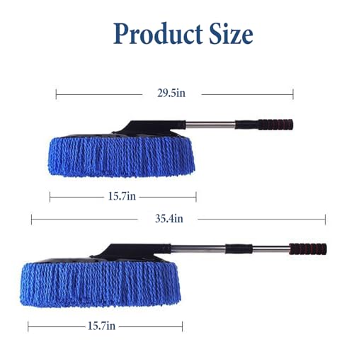 Car Duster Exterior, 30 Inch Car Duster Interior with Extendable Pole