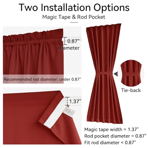 Vatge Sidelight Curtains for Front Door, Festival Decoration Side Light Curtains for Door Windows, 1 Panel, W12 x L72, Christmas Red - color: Red, size: 12"W x 72"L (Pack of 1)