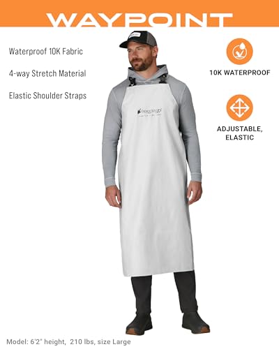 FROGG TOGGS Men's Waypoint Angler Waterproof Apron - color: White
