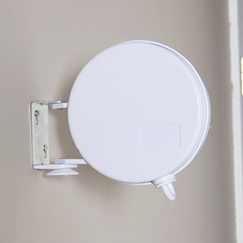 Household Essentials Single Line Retractable Clothesline for Hanging Laundry, 40 Feet, White - color: White