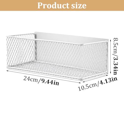 Magnetic Laundry Room Organization, Large Magnet Basket for Washer/Dryer, Holds up to 6.61 lb, No-Drill Dryer Ball Holder for Washing Machine, Refrigerator, Kitchen & Pantry (White)