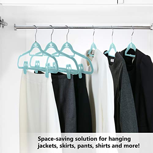 Velvet Clips for Velvet Hangers. 10 Pack Blue - color: Blue