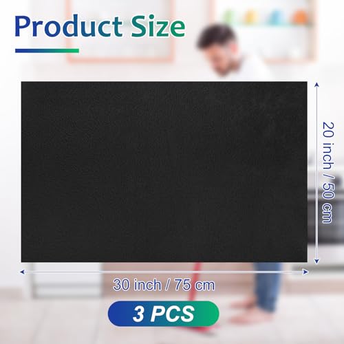 Newwiee 3 Pcs Extra Large Microfiber Cleaning Cloth - color: Black