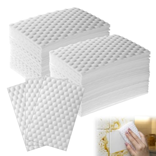 40 PCS Magic Sponge Eraser Sheets, Disposable Point Melamine Sheets Convex Point Cleaning Eraser Pads Thickened Cleaning Foam for Kitchen Bathroom Shoe Furniture Sink