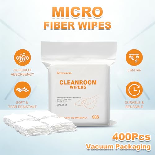 Microfiber Cloths 4"x4"(400 Pcs,200GSM)