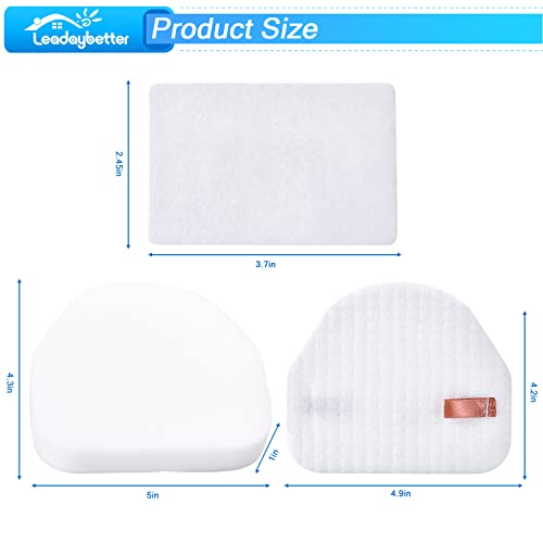 Leadaybetter Filter Replacement for Shark Navigator NV100 NV100 26 NV105 26 NV106 UV300 NV450 NV480 NV482 Light Upright Vacuum Cleaner, 4 Pack Foam & Felt Filters, Compare to Part # XFF450 & XFL100