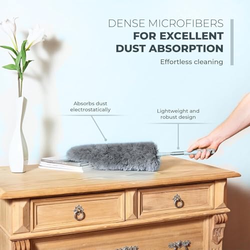 Gütewerk 2X Replacement Heads for Microfiber Feather Duster, Grey - color: Replacement Head - Grey, size: 2 replacement heads