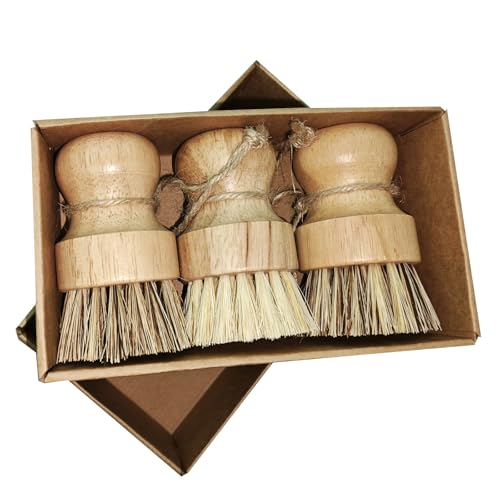 3 Pack Wood Dish Brush Set - color: 3 Packs